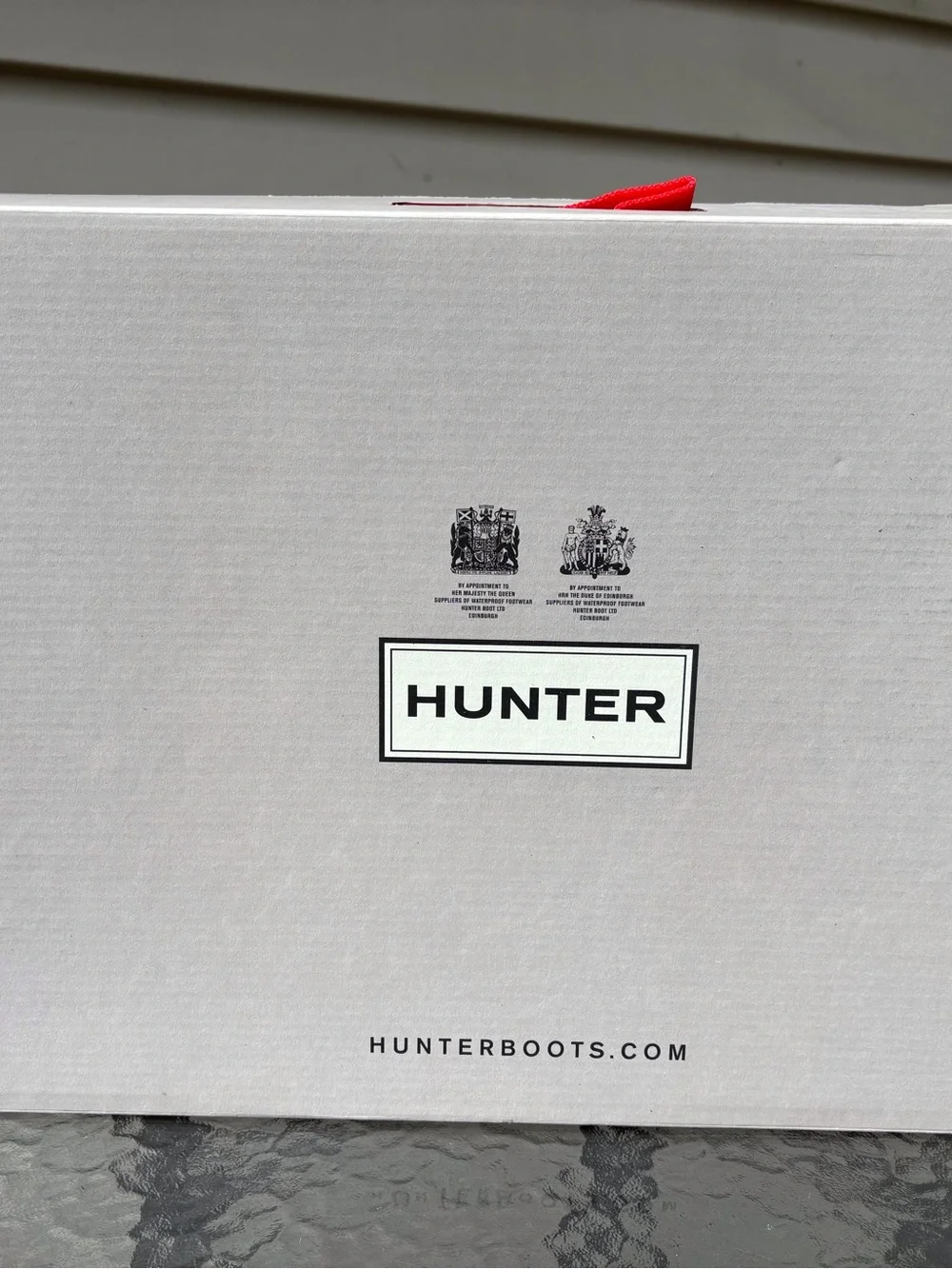 Original Hunter Gloss Military Red Tall Rain Boots size 7 NIB